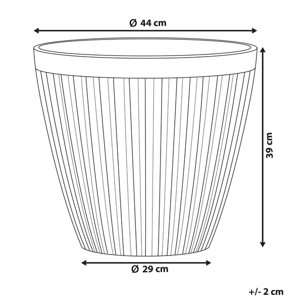 Blumenkübel POKA 44 cm Taupe