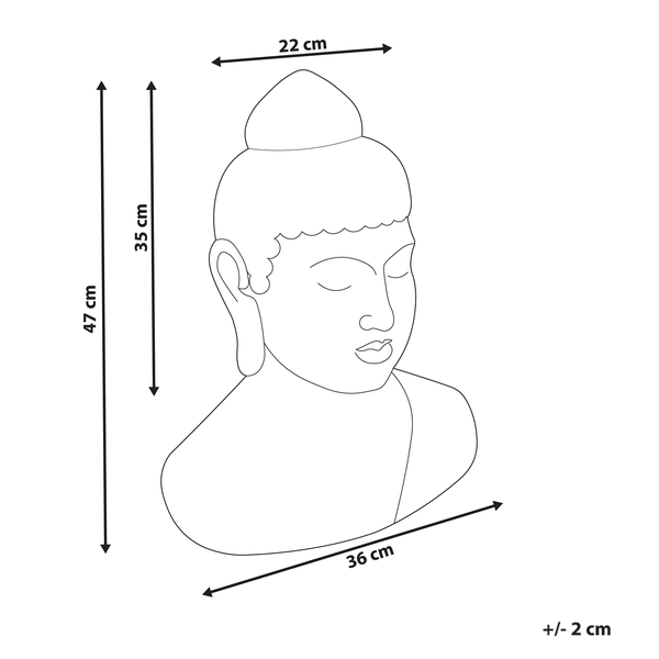 Dekofigur Buddha CARUM Keramik Schwarz