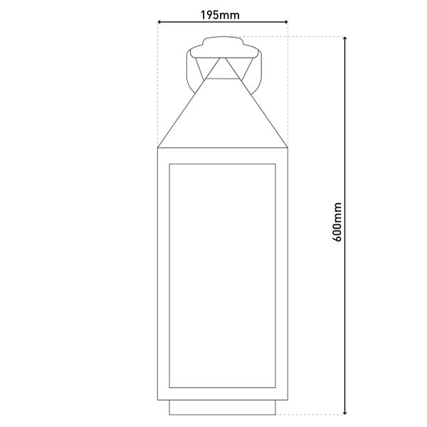 LED Dekoleuchte Laterne DORIS aus Kunststoff und Glas in Schwarz, integrierte LED, für Innen