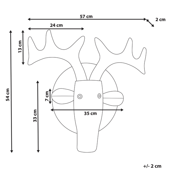 Dekorative Elch-Wanddekoration aus Metall