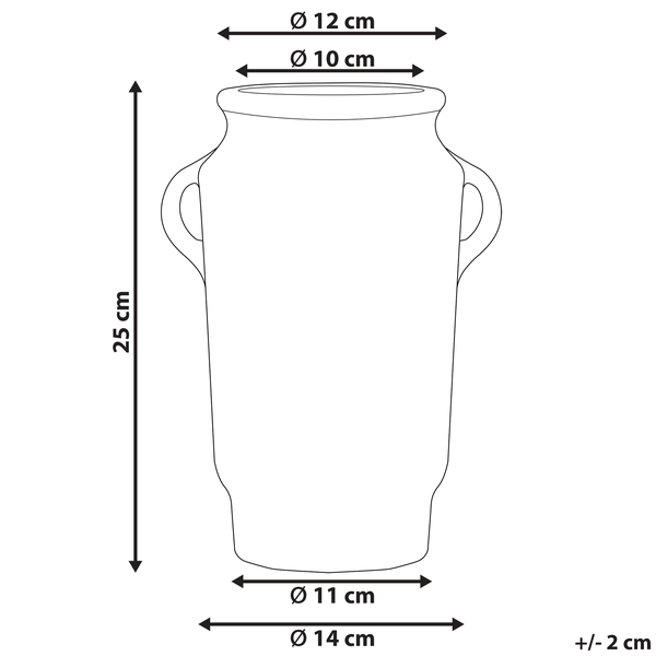 Blumenvase GERRHA Steinzeug 25 cm Hellblau
