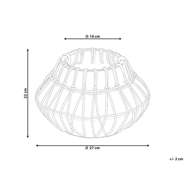 Dekovase KLUET Keramik 22 cm Braun