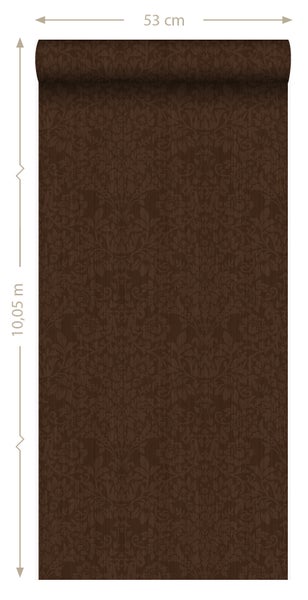 Origin Wallcoverings Tapete Ornamente Braun und Gold - 53 cm x 10.05 m - 345416
