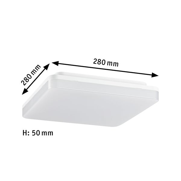 LED Panel Cela IP44 eckig 280x280mm 15,5W 1650lm White Switch Weiß matt