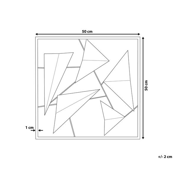 Abmessungen eines Wandbildes 50 x 50 cm