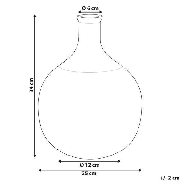 Blumenvase ACHAAR Glas 34 cm Olivgrün