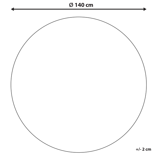 Teppich ALPKOY Braun ø 140 cm Echtleder