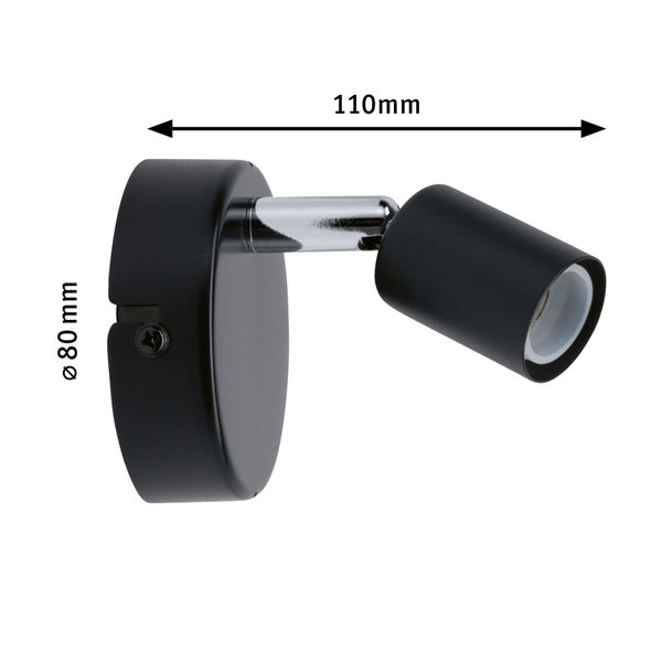 Spotlight Carolina IP44 GU10 230V max. 10W dimmbar Anthrazit, Chrom