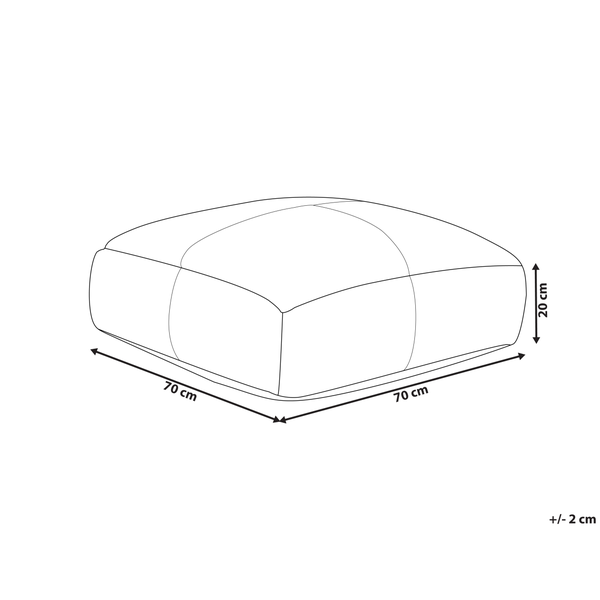 Pouf MEKHTAR Baumwolle Bunt 70 cm 70 cm 20 cm