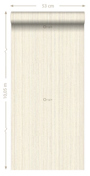 Origin Wallcoverings Tapete Textur Crême-Weiß - 70 cm x 10.05 m - 306733
