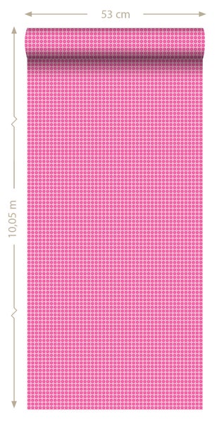ESTAhome Tapete kleine Punkte Rosa - 53 cm x 10.05 m - 115706