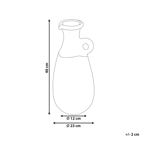 Dekovase VELIA Keramik 40 cm Blau