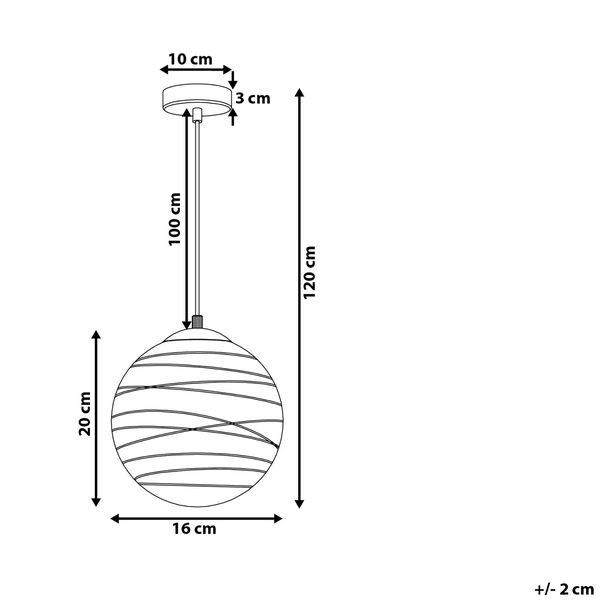 Hängeleuchte Glas transparent Kugelform MIRNA