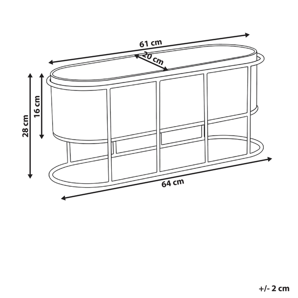 Abmessungen eines Konsolentisches