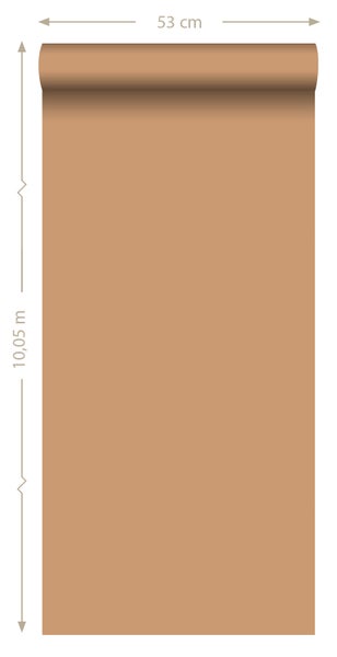 ESTAhome Tapete Uni Kupferbraun - 53 cm x 10.05 m - 138835