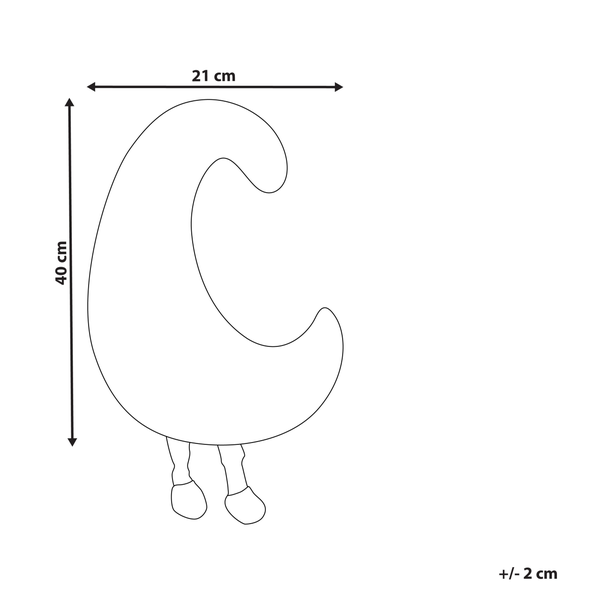 Kinderkissen Mond 21 x 40 cmWeiß MOONLIGHTER