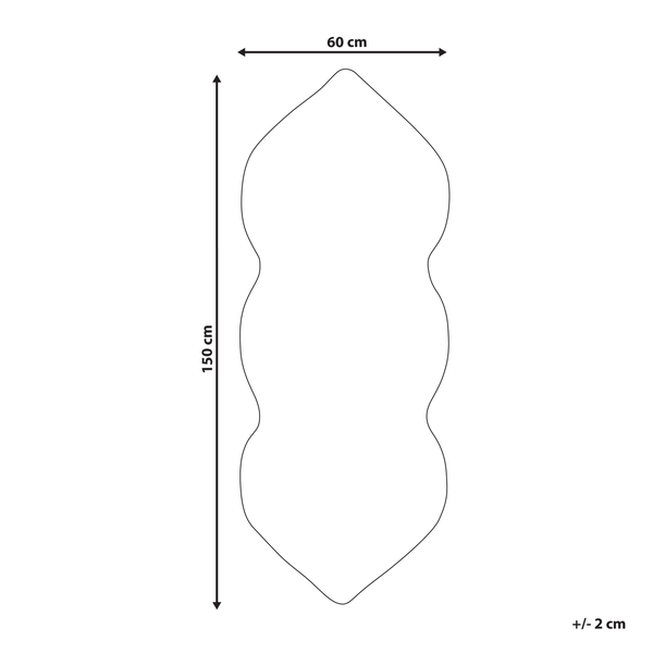 Badematte CANBAR Hellbeige 150 x 60 cm Baumwolle