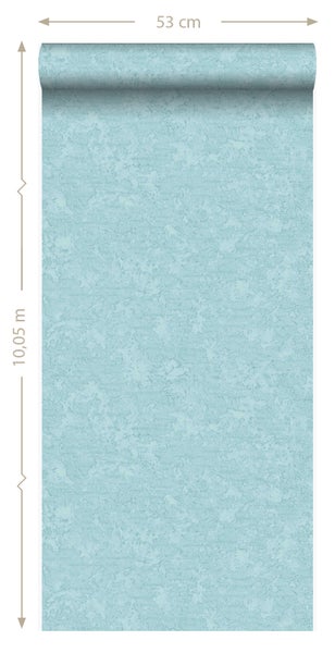Origin Wallcoverings Tapete Uni Eisblau - 53 cm x 10.05 m - 345944