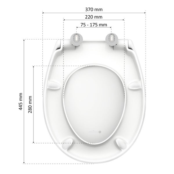 instmaier WC Sitz | Made in Germany | Toilettendeckel mit Absenkautomatik | Klobrille Weiß Glanz | Oval | mit Schnellverschluss | Duroplast