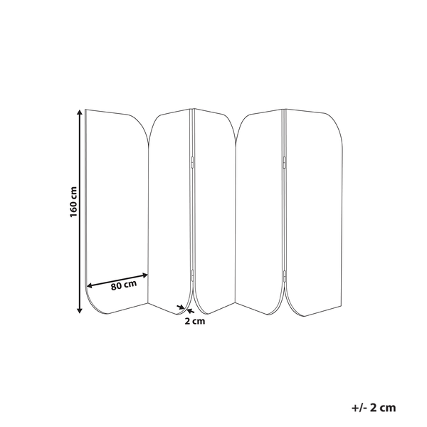 Akustik Raumteiler 5-teilig SHADY Grau 400 cm 160 cm