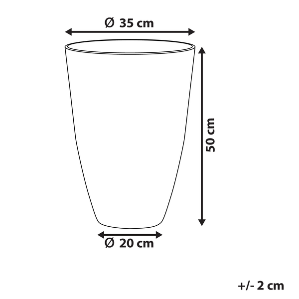 Blumenkübel CAMIA 35 cm Grau