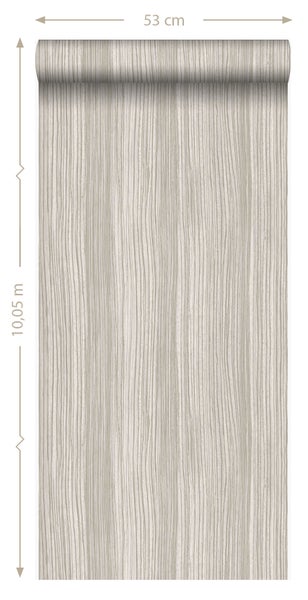 Origin Wallcoverings Tapete Streifenmuster Hellbraun - 53 cm x 10.05 m - 347350
