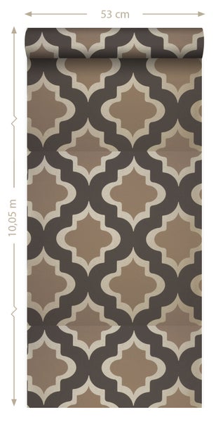 Origin Wallcoverings Tapete Kasbah-Motiv Hellbraun - 52 cm x 10.05 m - 307102