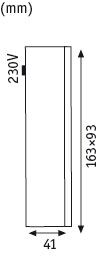 LED Außenwandleuchte Slot IP44 rund 93x41mm 2700K 2,4W 120lm 230V 30° Weiß matt Aluminium