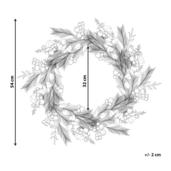 Dekoskranz grün mit Schnee bedeckt ⌀ 54 cm JURMU
