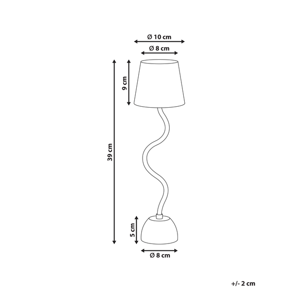 Kabellose LED Tischlampe VOUGA mit Dimmer Metall Beige