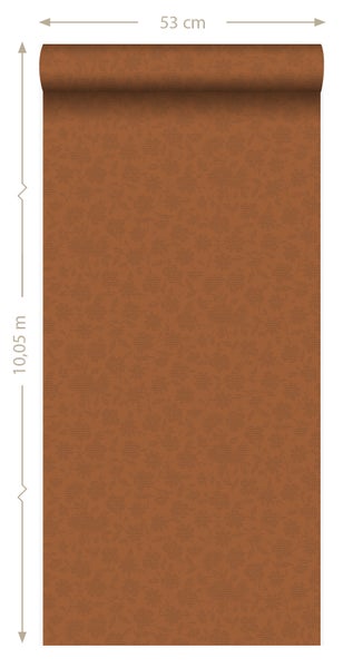 Origin Wallcoverings Tapete Blumen Safrangelb - 53 cm x 10.05 m - 345438