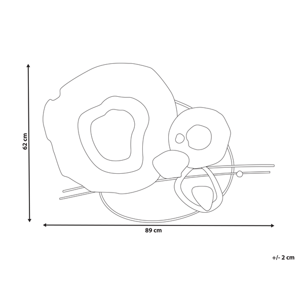 Dekorative Wandskulptur aus Metall mit abstraktem Design