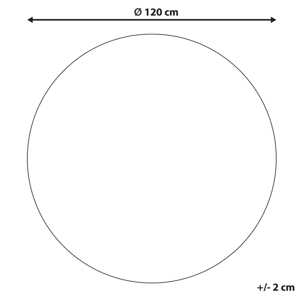 Teppich HIZAN Schwarz ø 120 cm Baumwolle