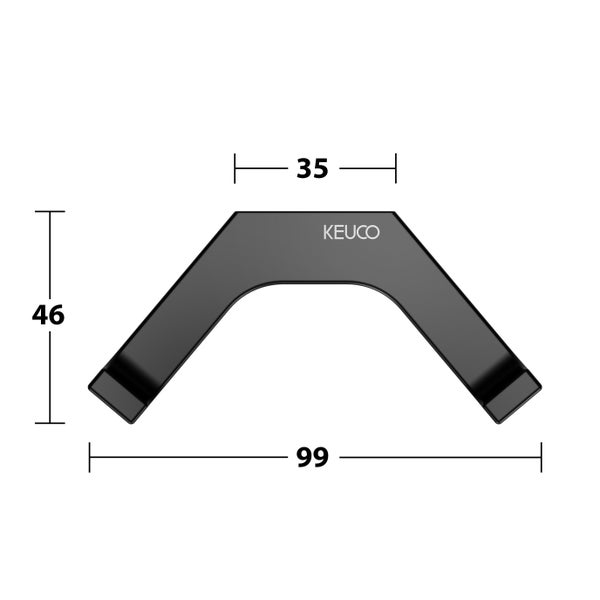 KEUCO Edition 11 Black Selection Handtuchhaken doppelt, schwarz-matt