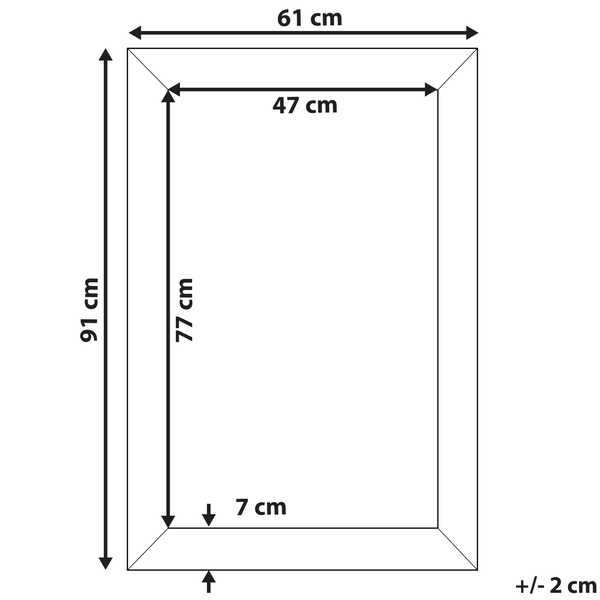 Wandspiegel MERVENT 61 cm 91 cm Silber