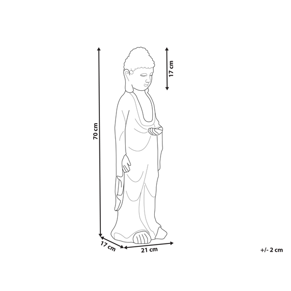 Dekofigur Buddha grau 70 cm THOIRY