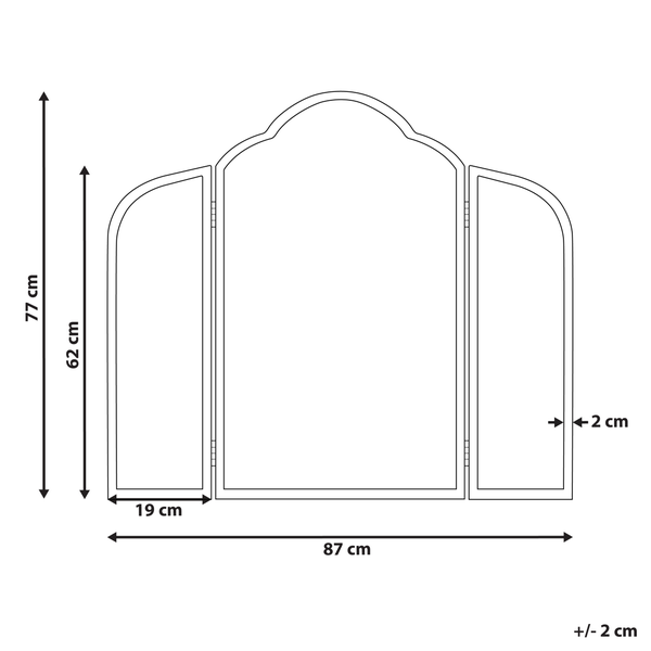 Schminktisch Spiegel SAVILLY Gold