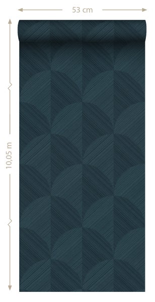 Origin Wallcoverings Tapete 3D Muster Dunkelblau - 53 cm x 10.05 m - 347940