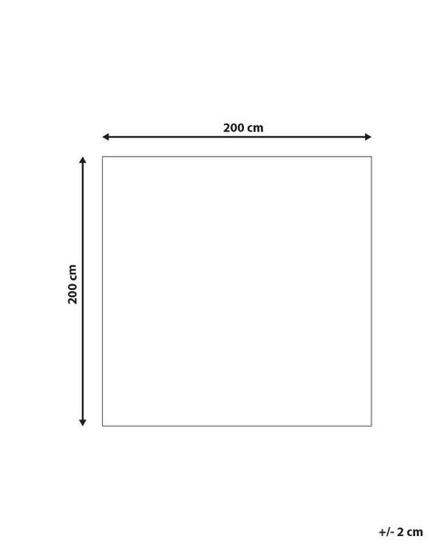 Teppich ENNE Bunt 200 x 200 cm Echtleder