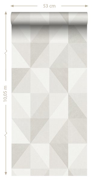 Origin Wallcoverings Tapete 3D-Muster Hellbeige - 50 x 900 cm - 347892