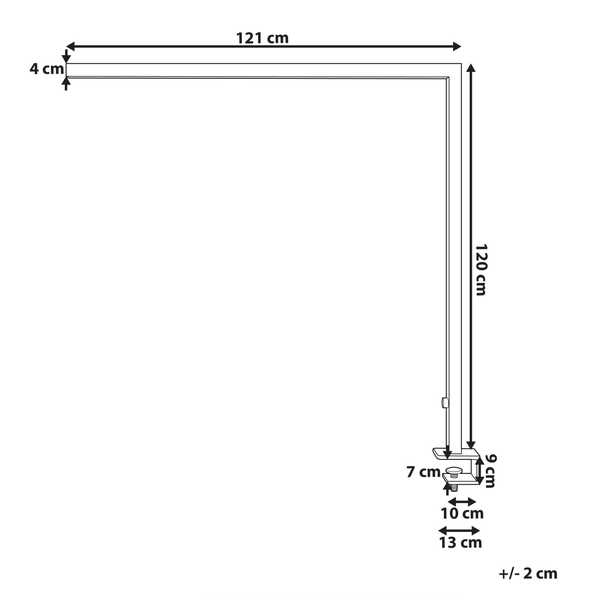 LED Schreibtischlampe klemmbar VOLANS mit Dimmer Metall Schwarz