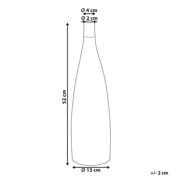 Blumenvase BURGOS Keramik 52 cm Braun