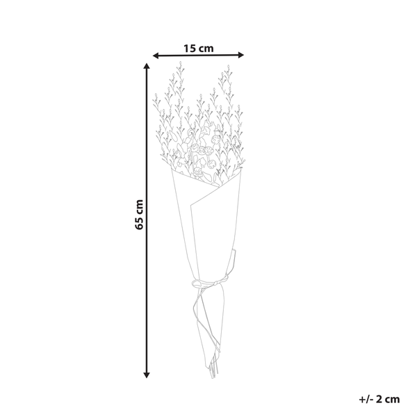 Trockenblumenstrauß AZUEL 65 cm Naturfarben