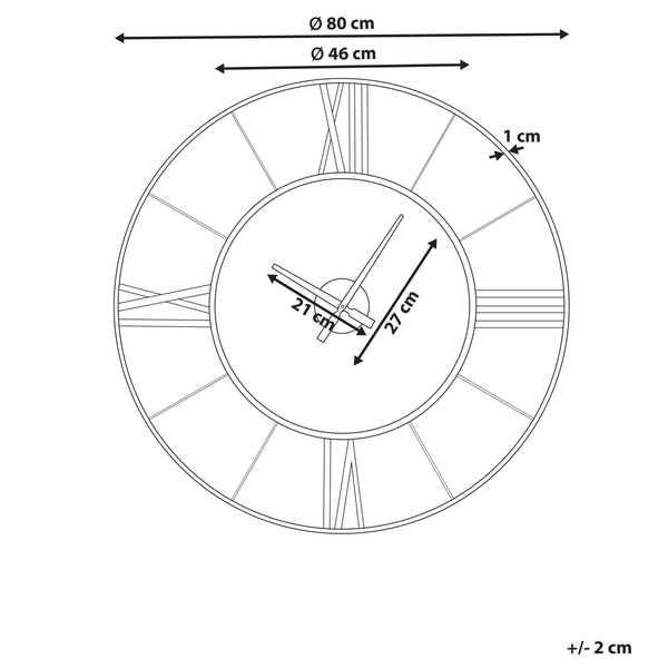 Wanduhr mit Glasfront und Holzrückwand