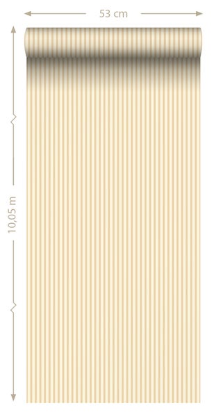Sanders und Sanders Tapete Streifenmuster Gelb - 50 x 900 cm - 935384