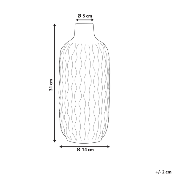 Dekovase EMAR Steinzeug 31 cm Weiß
