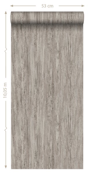 Origin Wallcoverings Tapete Holzoptik Hellbraun - 53 cm x 10.05 m - 347416