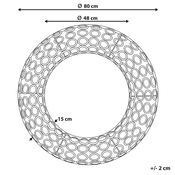 Wandspiegel BOURDON 80 cm 80 cm Metall Gold