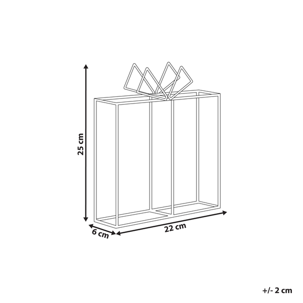 Dekorationsobjekt in Form eines Geschenks mit den Maßen 25 x 22 x 6 cm