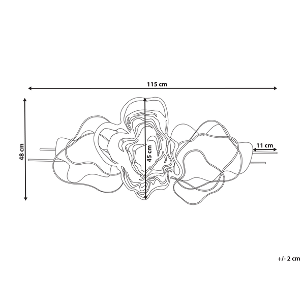 Abmessungen einer Dekoration für die Wand
